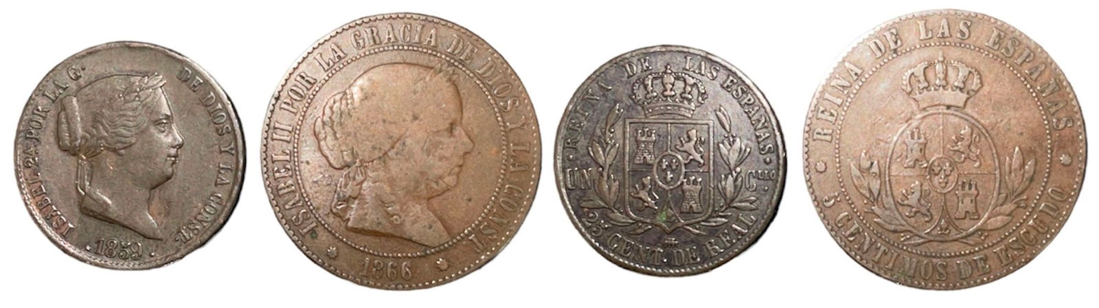 Isabel II, Lot of 2 Coins (1 of 1)