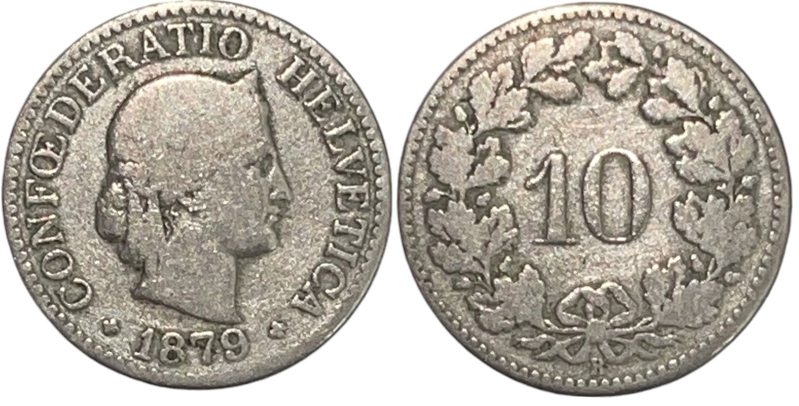 10 Centimes 1879 B, Bern Mint (1 of 1)