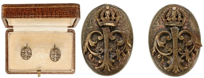 Pair of Cufflinks with the Monogram of Tsar Ferdinand I (1 of 1)