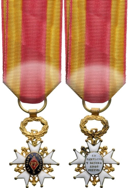 Cross for the Recapture of Pamplona e Bayona, 1813-1814 (1 of 1)