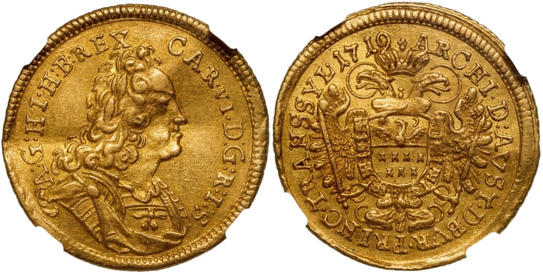Charles VI (1711-1740). Ducat 1719, Klausenburg (Cluj) mint (1 of 1)