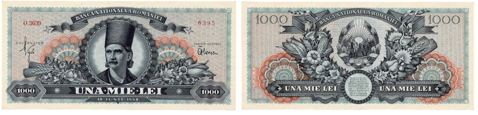 1000 Lei (18.6.1948) dated 18th of June 1948 (1 of 1)