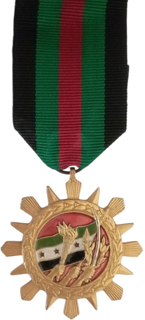 Army Long & Exemplary Service Medal: Breast Badge, 39 mm, Bronze, enameled, original suspension ring and ribbon. Mint stateI I