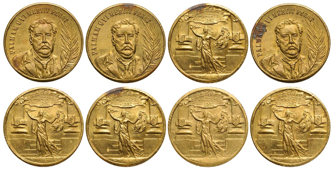 President Jose Batlle y Ordonez "Palmam Qui Meruit Ferat / Montevideo 23 marzo 1907" Tokens (1 of 1)