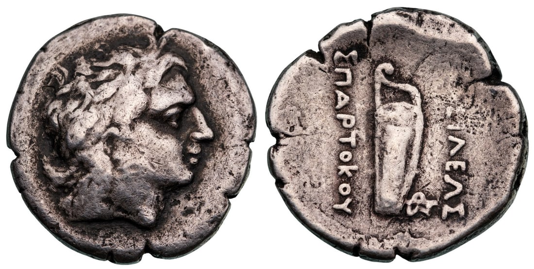 Bosphorus Kingdom. Spartokos V (200 - 180 B.C.) Didrachme. Mint Pantikapaion