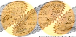 Carol I (1866 - 1914), 20 Lei 1868 Paris mint