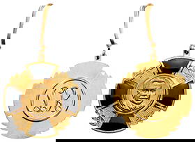 ROYAL ORDER OF PRINCE LOUIS RWAGASORE: Commander`s Cross. Neck Badge, gilt Bronze, 40 mm, one side enameled, central medallion gilt Bronze, original suspension loop. Perfect condition! I