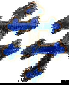 Lorraine Cross for the Eliberation, 1944: Breast Badge, 23x18 mm, gilt Bronze, enameled, thin pin on reverse. I