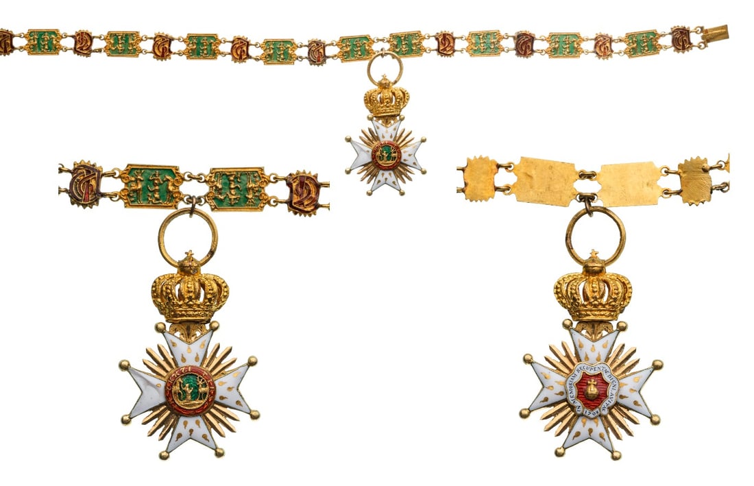 The Miniature Collar of the order of St. Hubert, belongedto Carl Theodor, Duke of Bavaria (1 of 1)