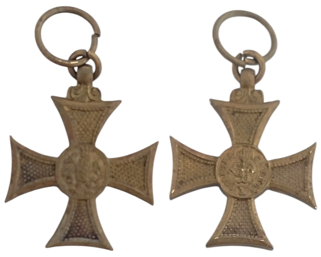 Cross for X Years of Faithful Service (NCOs), Ferdinand I issue: Breast Badge Miniature, 20x16 mm, gilt Bronze, original suspension ring . A badge in extremely fine condition! I