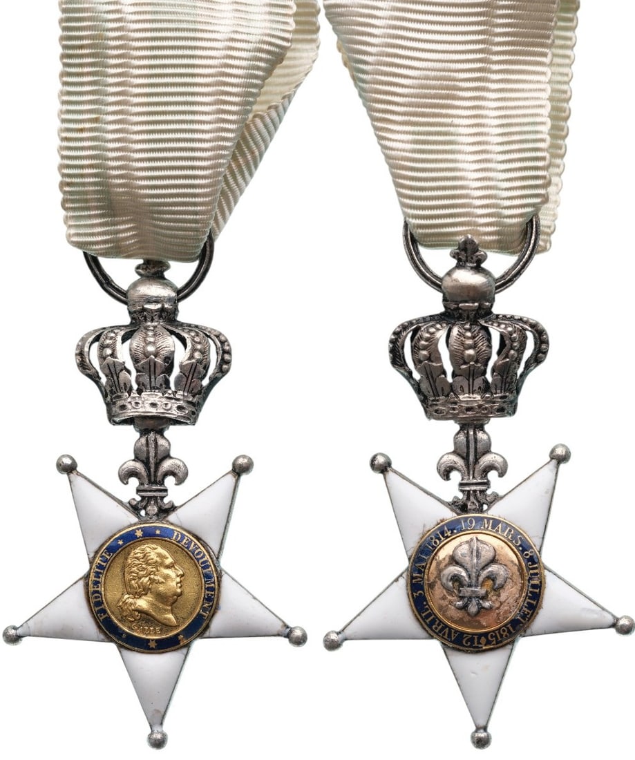 Fidelity Order, 1815: Breast Badge, 52x31 mm., Gold and Silver, original suspension ring and ribbon. A beautiful and scarce medal, in extremely fine condition! I- R!