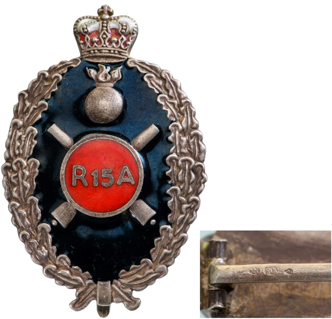 Special Collection of 7 Year Artillery Badges - Badge of the 15th Artillery Regiment (1 of 1)