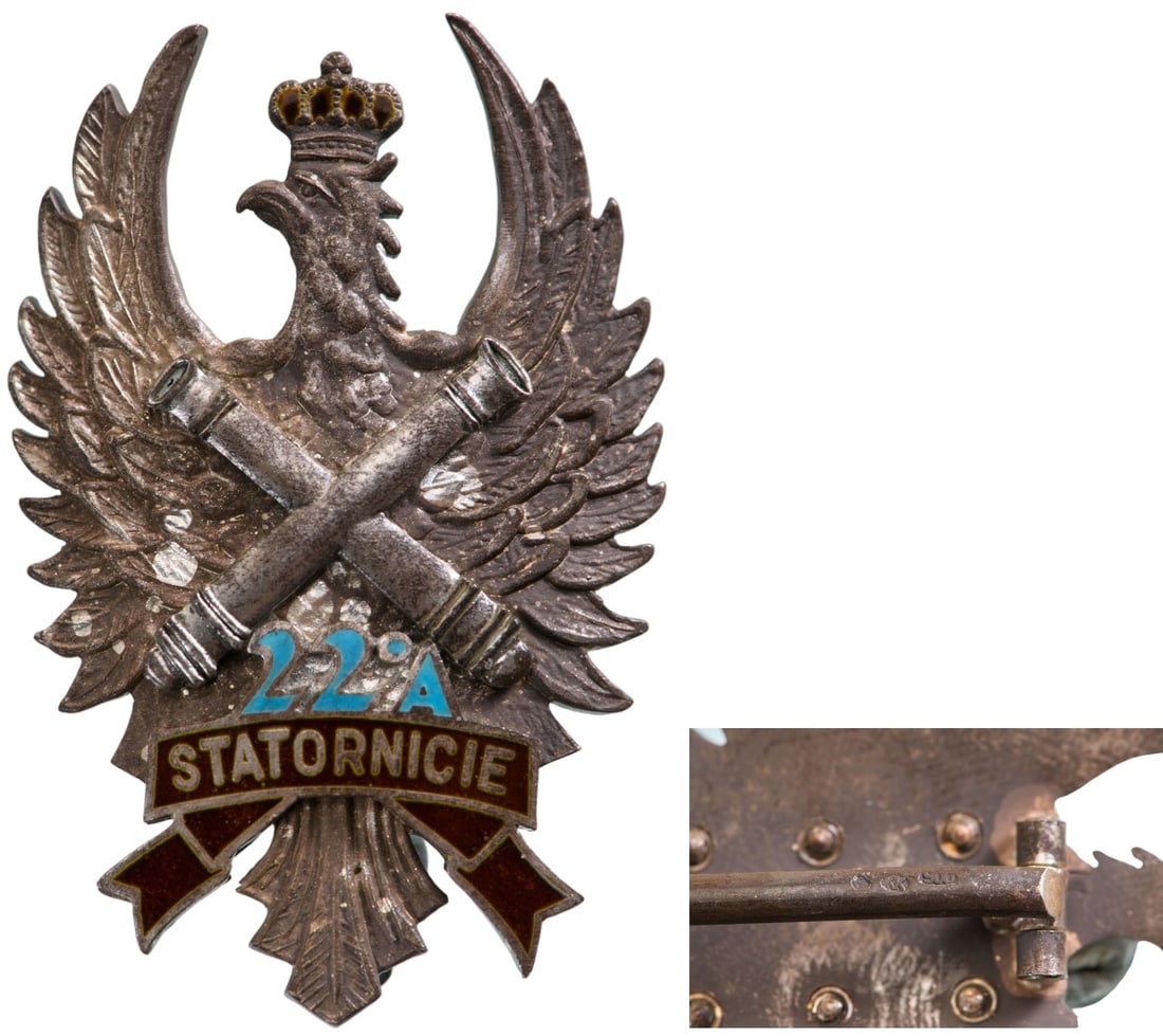 Special Collection of 7 Year Artillery Badges - Badge of the 22nd Artillery Regiment (1 of 1)