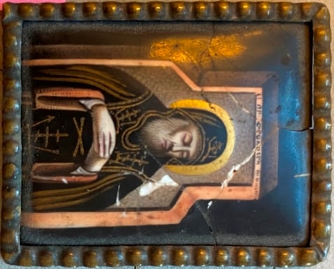 Old Miniature Enamel Plaque of Emperor Alexis I (1 of 1)