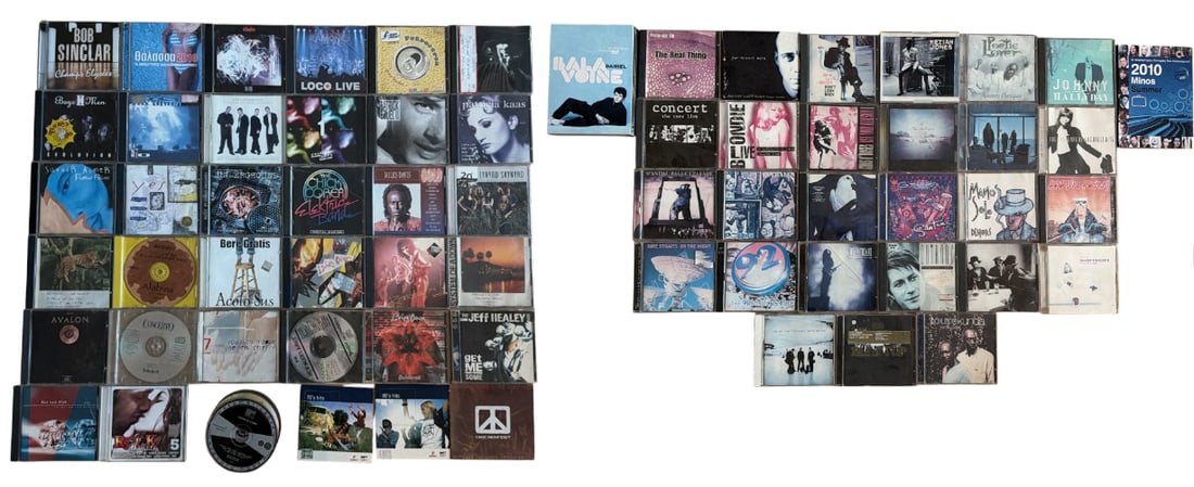 Collection of 76 Music Album CD`s: Collection of 76 music album CD`s featuring some of the most important names in the music industry, classic rock, pop, latino, etc.