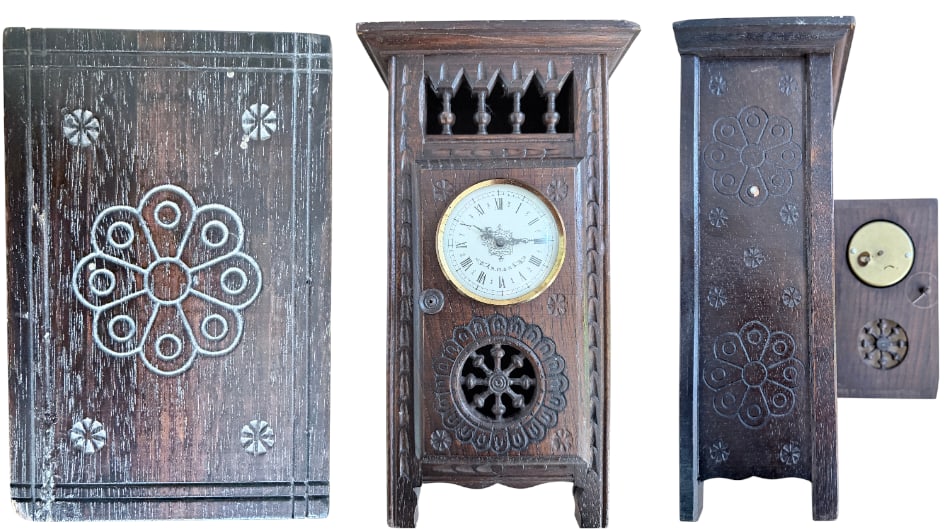 Breton Wooden Cartel Clock (1 of 1)