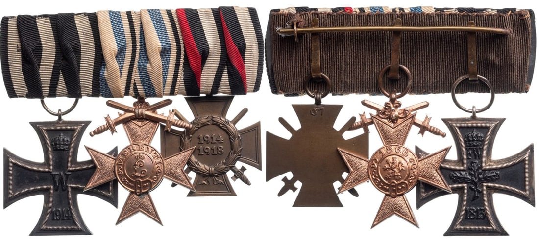 THE COLLECTION OF ORDERS AND MEDALS BARS - Bar of 3. (1 of 1)