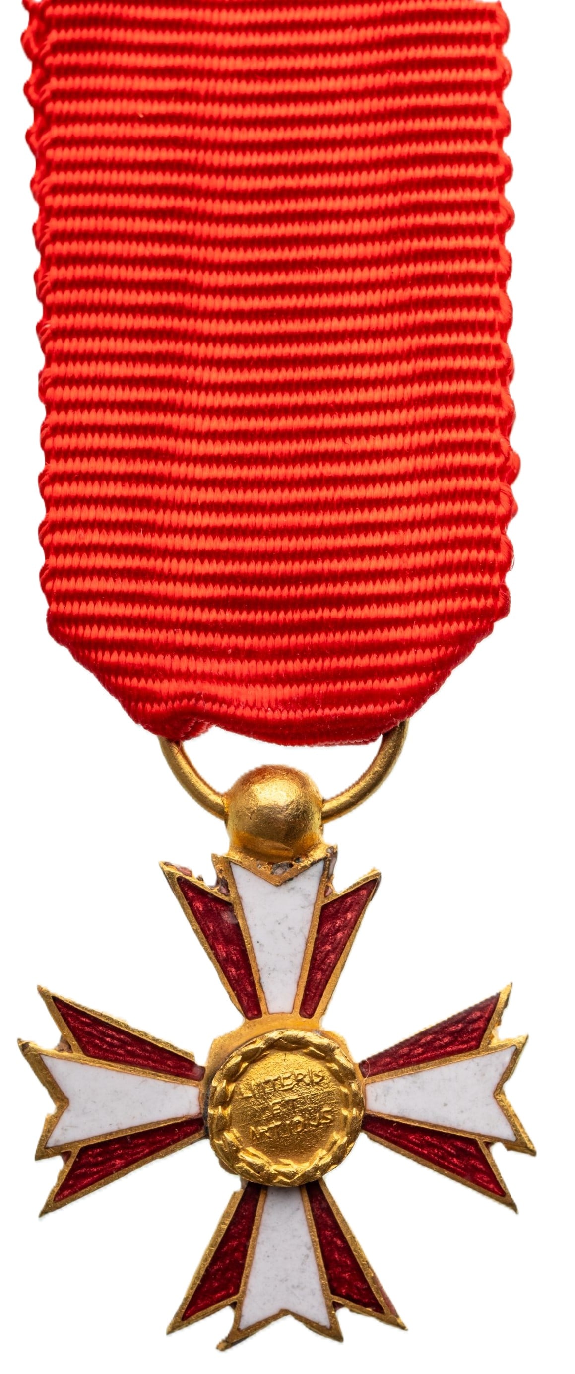Decoration for Science and Art: Miniature, instituted in 1955. Breast Badge, institued in 1952, 17x14 mm., gilt Bronze, original suspension ring and ribbon. A miniature in mint condition! I
