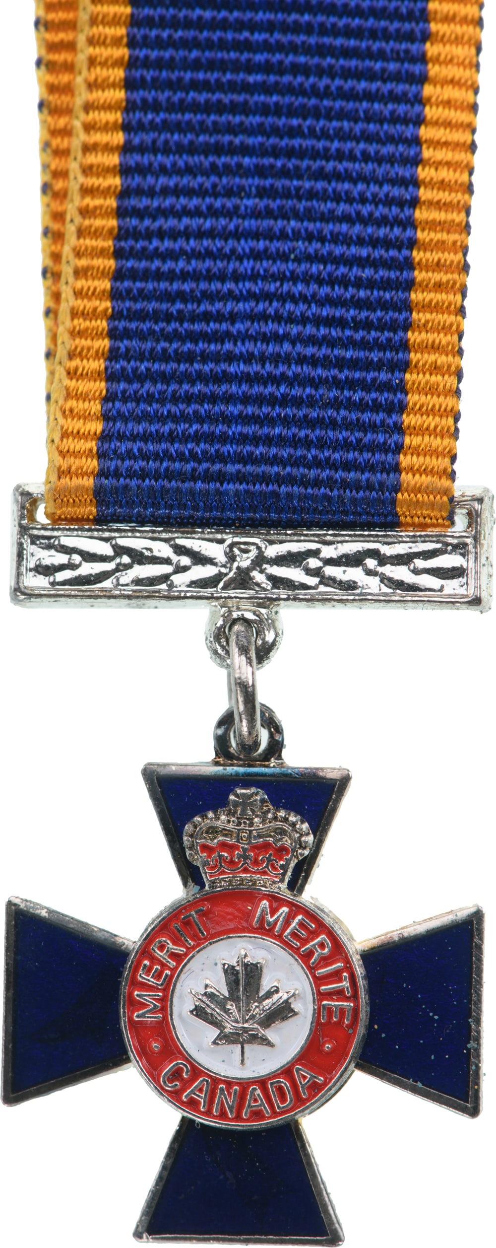 Order of Military Merit: Knight`s Cross Miniature. Silver, 18 mm, enameled, original suspension ring and ribbon. Scarce and mint condition! I R!