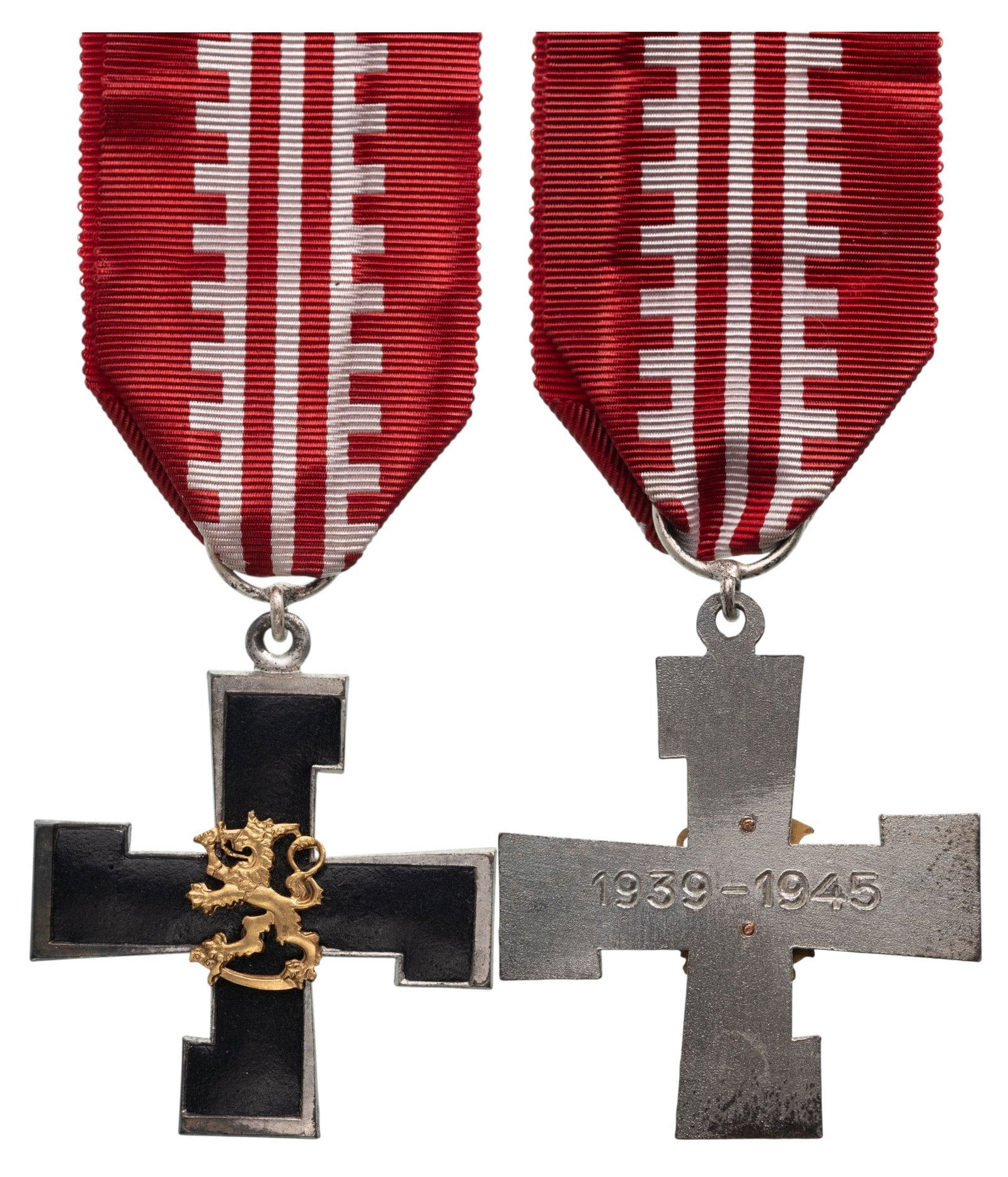 General Quartier Cross, 1945: Breast Badge, 45x41 mm., gilt and silvered, original suspension ring and ribbon. A superb medal, in extremely fine condition! I