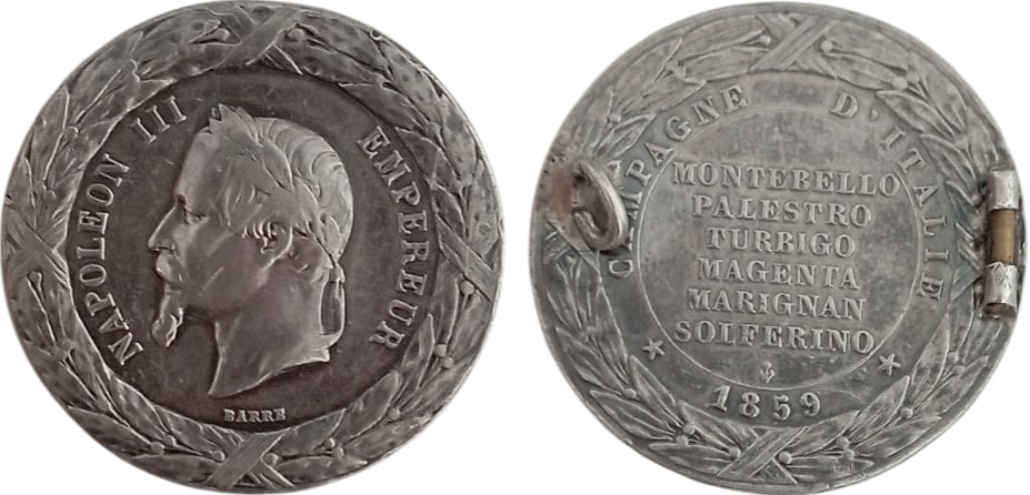 Italy Campaign Medal, instituted in 1859 (1 of 1)