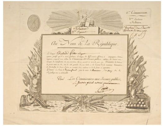Veteran Awarding Document to a Non Commissioned Officer of the 85th Infantry Regimen (1 of 1)