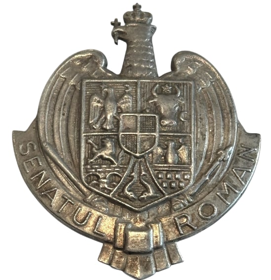 SENATOR BADGE, AFTER 1930: Breast Badge, 60x50 mm, Silver, large pin on reverse. I.M.S.P.R. 852. Rare! I R!
