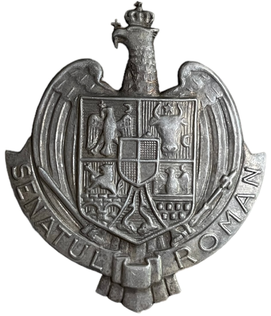 SENATOR BADGE, AFTER 1930: Breast Badge, 60x50 mm, Silver, large pin on reverse. I.M.S.P.R. 852. Rare! I R!