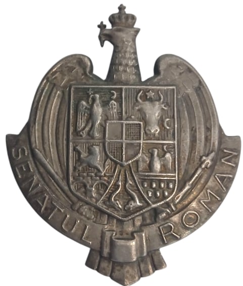SENATOR BADGE, AFTER 1930: Breast Badge, 60x50 mm, Silver, large pin on reverse. I.M.S.P.R. 852. Rare! I R!