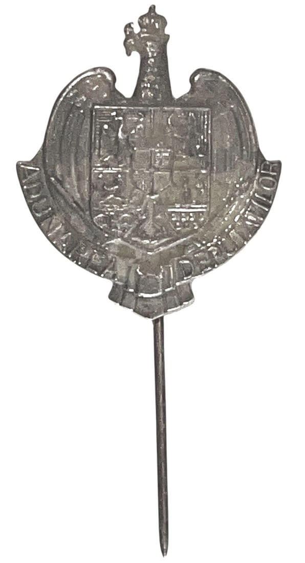 BADGE OF THE ASSEMBLY OF DEPUTIES MEMBERS MINIATURE: Breast Badge, 25x22 mm, Silver, long pin on reverse. I.M.S.P.R. 855 var.. Rare! I R!