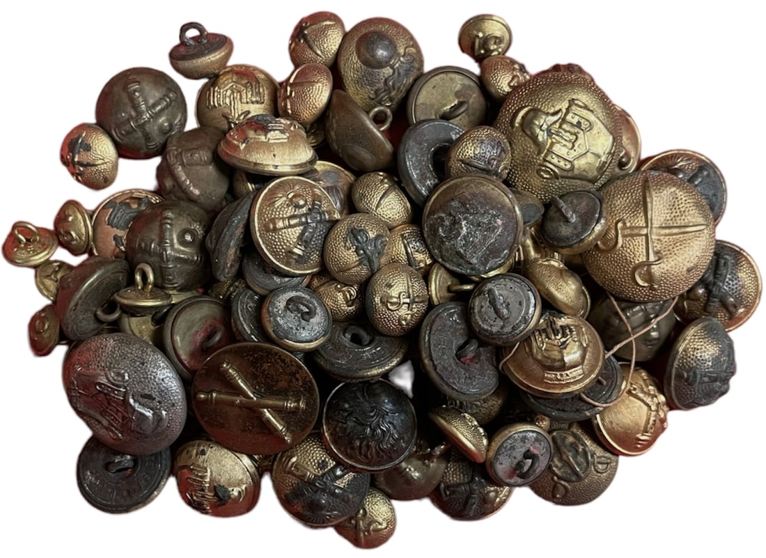 Lot of 100 Military Buttons, md 1873 (1 of 1)