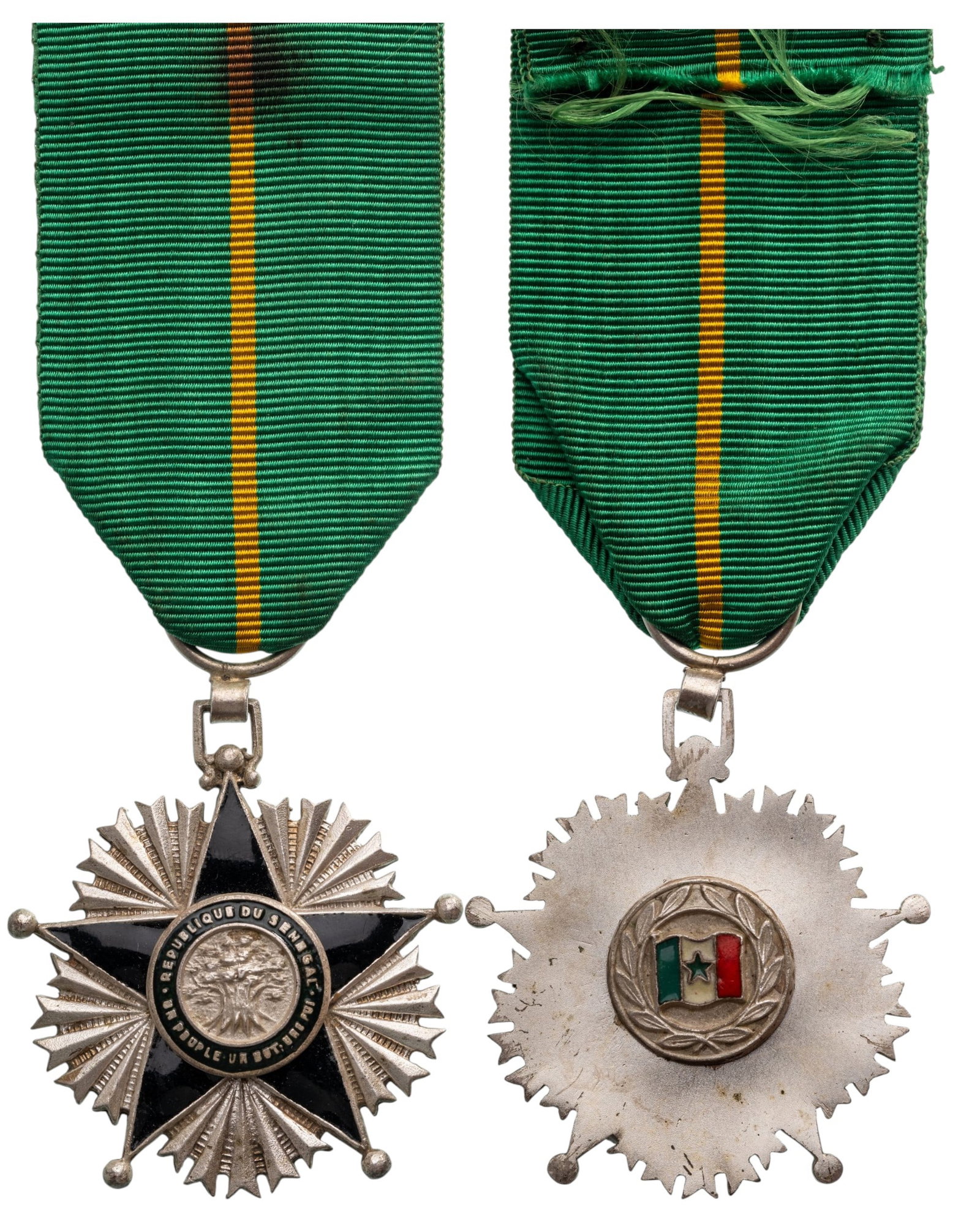 ORDER OF MERIT: Knight's Cross, 5th Class, instituted in 1960. Breast Badge, 44x41 mm, silvered Bronze, original suspension ring, Mint state! I