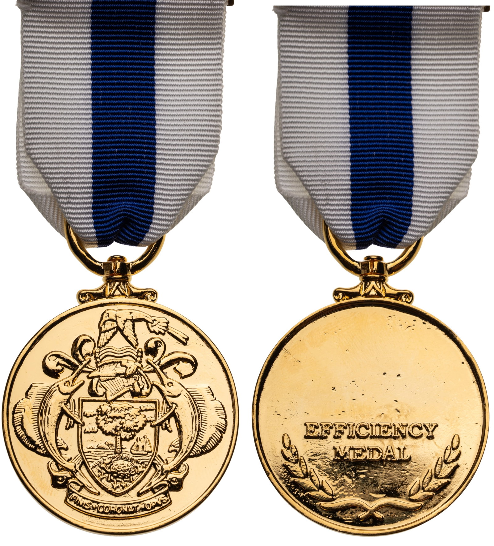 Efficiency Medal: Breast Badge, 47x37 mm, gilt Bronze, original suspension ring and ribbon. Rare medal, published in Jomsa Magazine in 2009, in mint condition! I R!