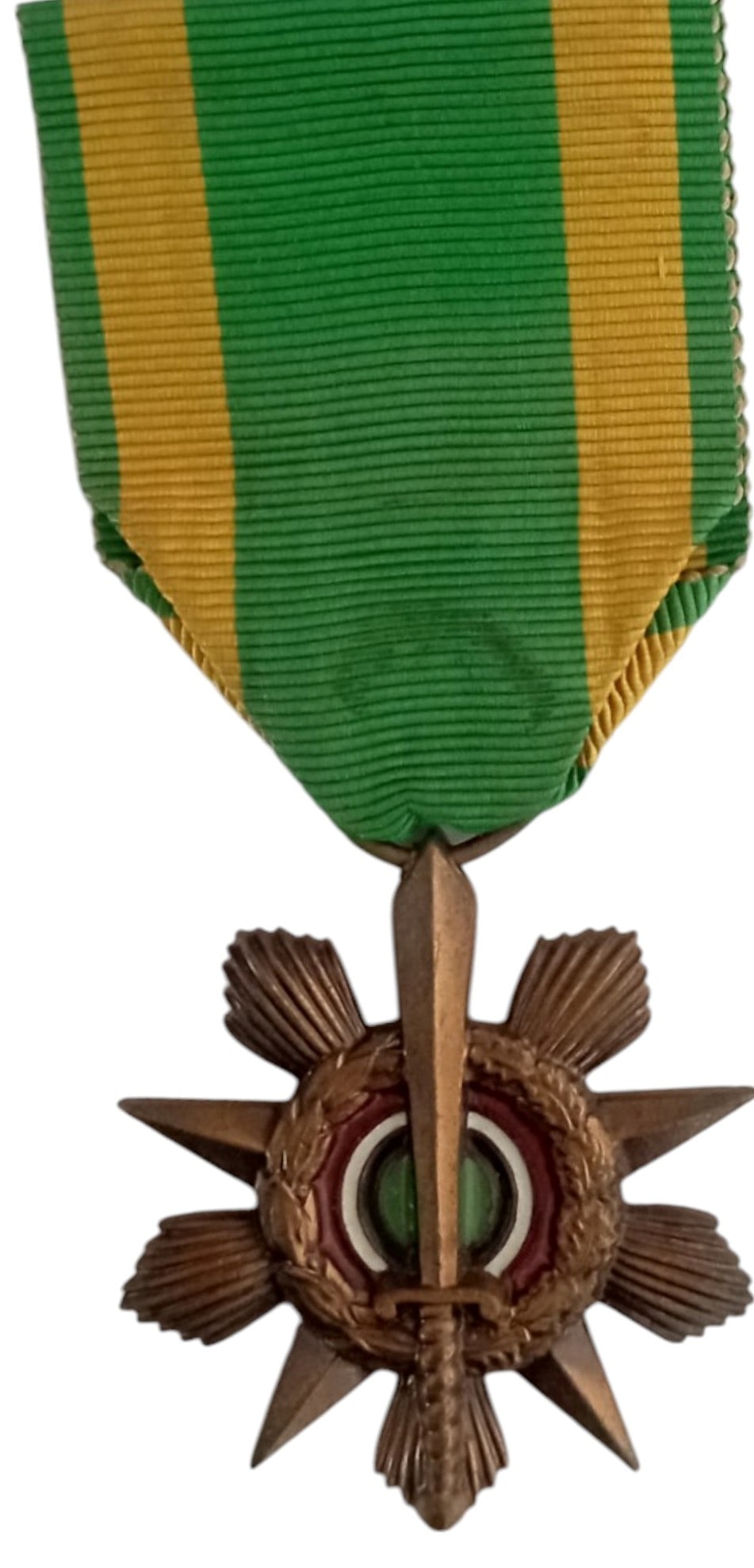Order of the Wounded (Wound Medal), 1953: Breast Badge, 39 mm, Bronze, enameled, original suspension ring and ribbon. Mint stateI I