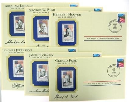 Stamps with US Presidents: Country: United States Stamps with US Presidents and their information. Available for: Thomas Jefferson, William Harrison, James Buchanan, Abraham Lincoln, Herbert Hoover, Gerald Ford, Ronald Reagan,