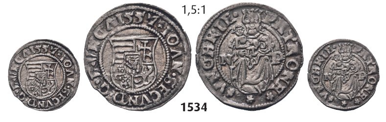 Denar 1557 NP, Neustadt (Baia Mare), Silver, 0,42 g.: Denar 1557 NP, Neustadt (Baia Mare), Silver, 0,42 g. Resch 45 XF