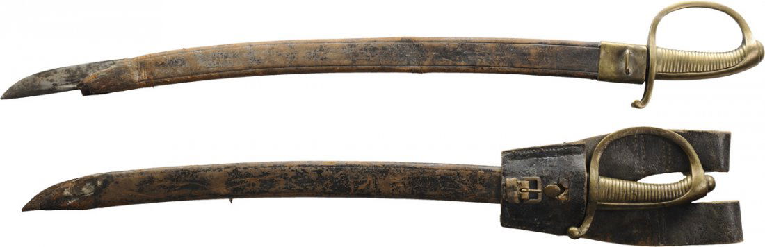 Lot of 2 light Infantry "BRIQUET" swords 1820 and (1 of 2)