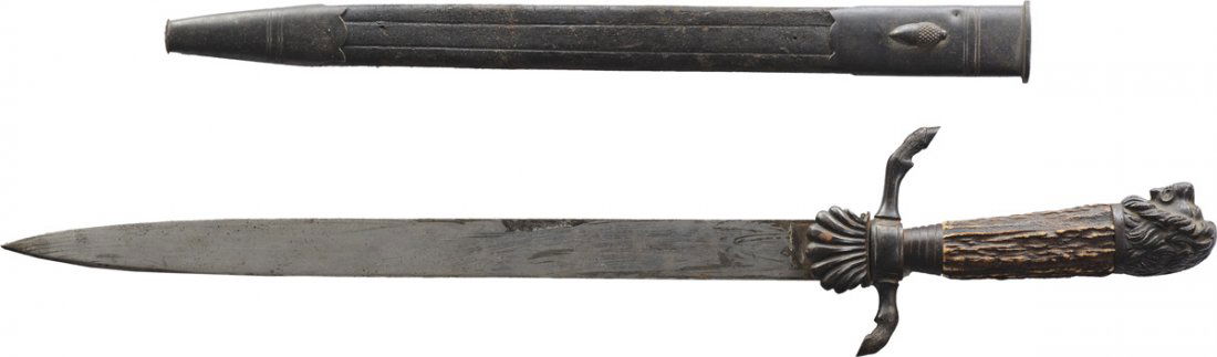 Lion Head Hunting Dagger 1930 (1 of 2)