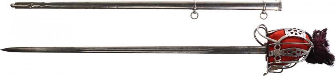 WWI Scottish Parade Sword with basket hilt (1 of 2)
