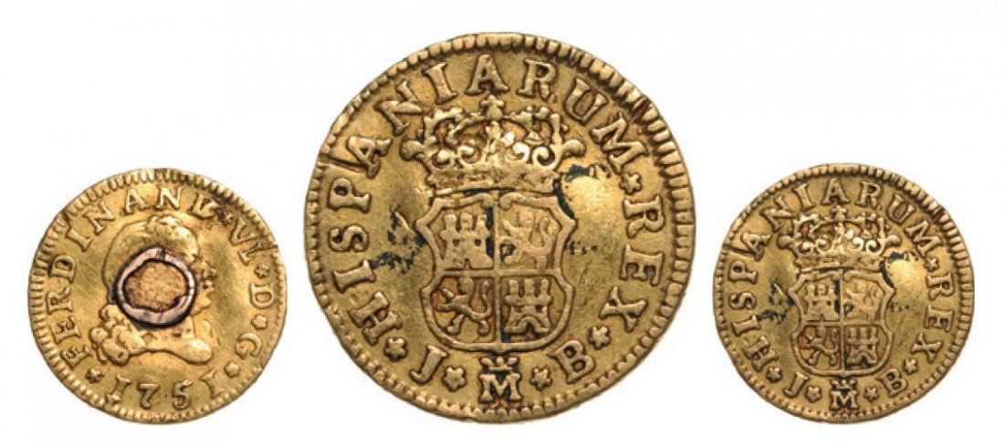 1/2 Escudo 1751 JB (Madrid), Gold (1.78 g) (1 of 1)