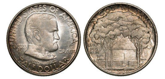 1?2 Dollar 1922, Silver, Grant memorial, star over (1 of 1)