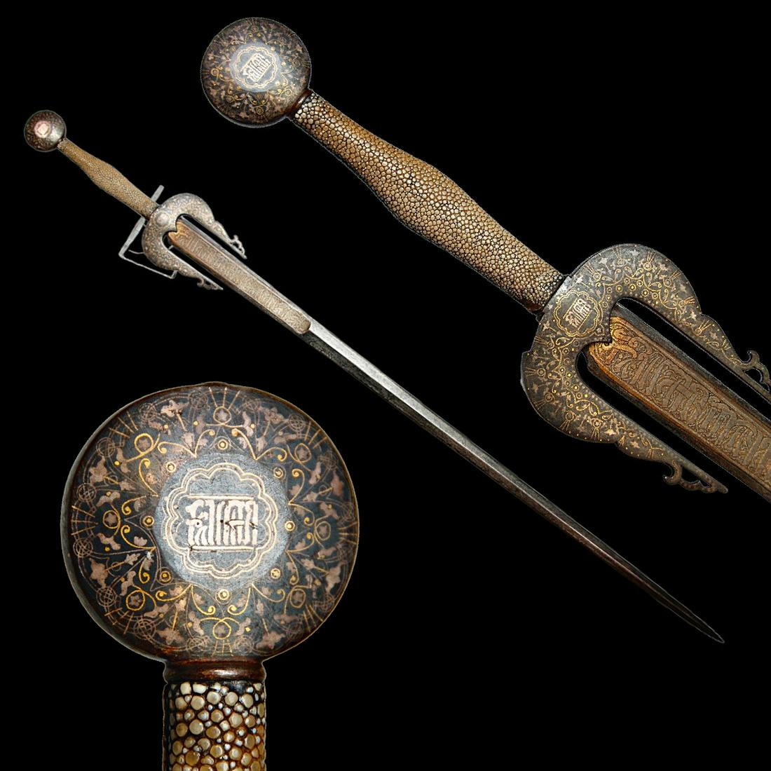 A fine damascened sword, Jineta, in the nasrid Hispano- Moresque taste (1 of 15)