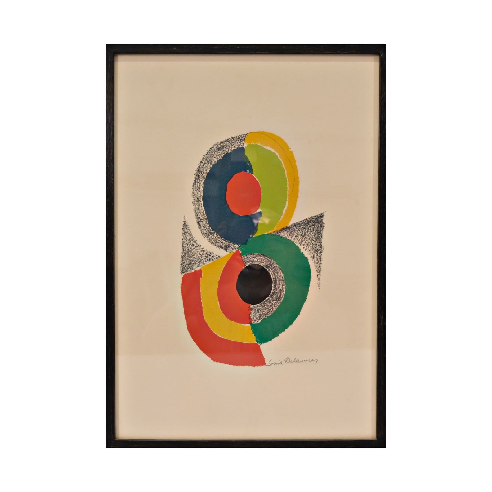 Sonia Delaunay (1885 - 1979) "Abstract composition", Lithograph, signed Sonia Delaunay. (1 of 6)