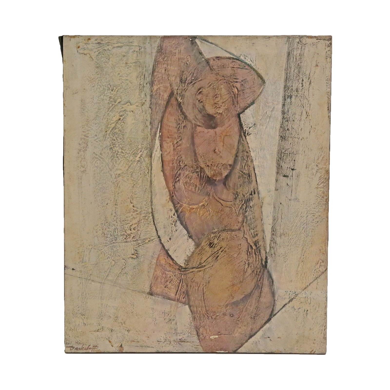 Georgi DASKALOFF (1923-2005) "Introspection" 1966, oil on canvas, on the back New York 1966. (1 of 4)