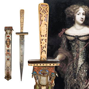 Unique, Important dagger Elisabeth Charlotte Palatine Duchesse d'Orleans, France, 1670s.