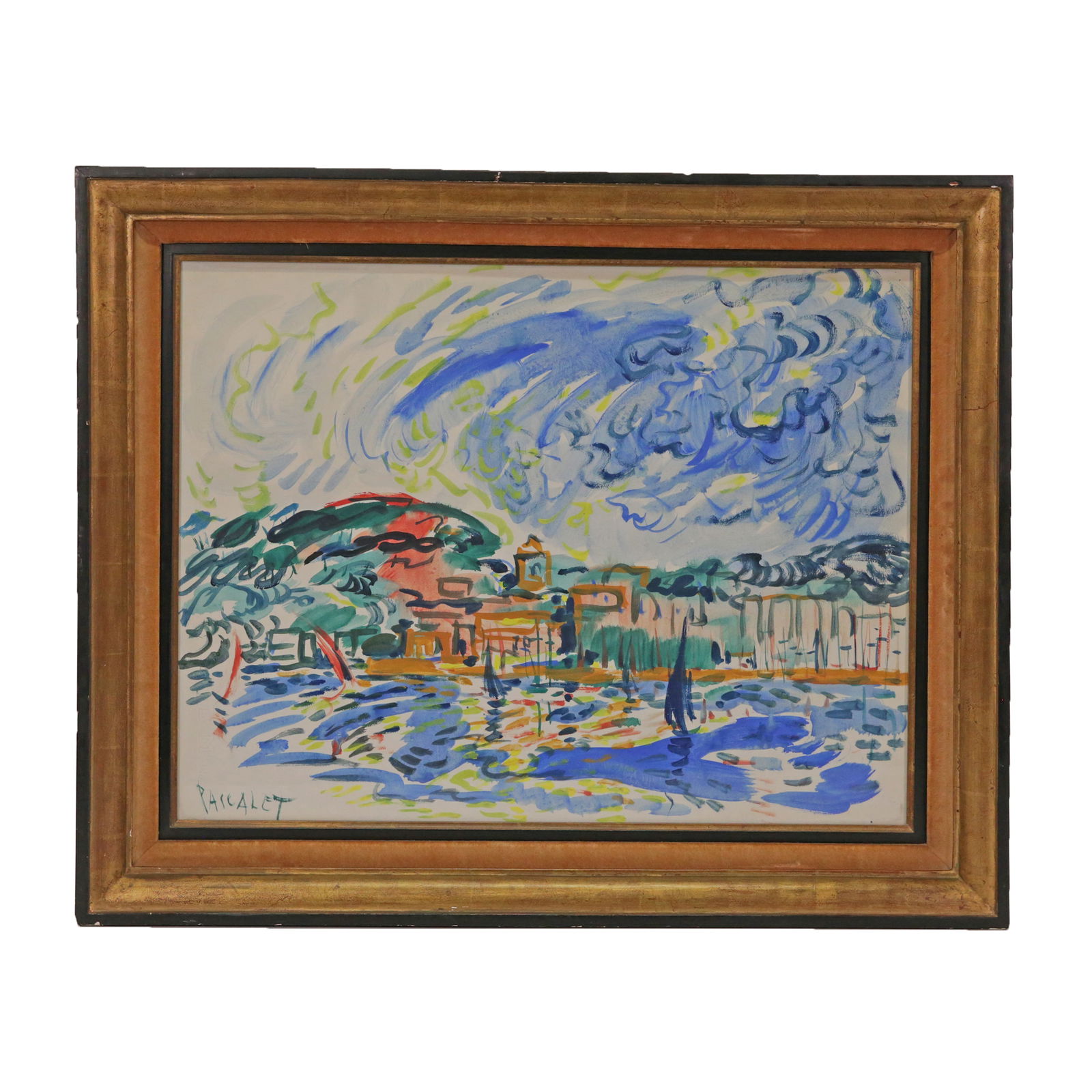 Pierre PASCALET (1915-2000) "Landscape of the South" Watercolor on paper, 20th ? French painting. (1 of 4)