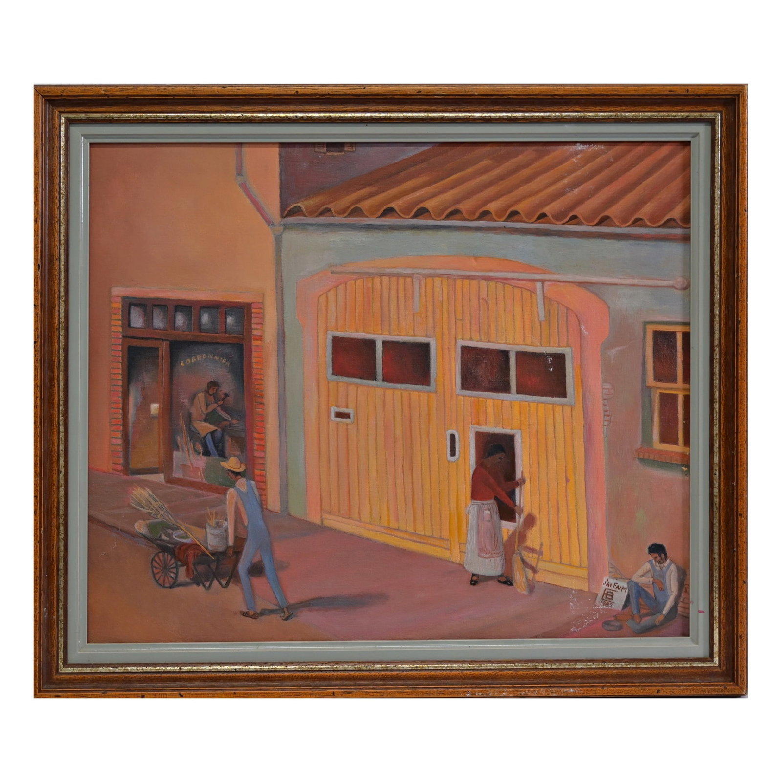 Enrique BRYANT ( USA 1920 - France 2010) “Busy street scene?? 1985 , oil on cardboard.: Enrique BRYANT ( USA 1920 - France 2010) “Busy street scene” 1985 , oil on cardboard. Enrique Bryant, painter born in the USA in 1920, promoted Maestro in Artes Plasticas in Mexico City in 194