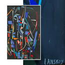 Andre Lanskoy (1902-1976) abstract composition, mixed media on paper, Lanskoy Committee certificate.