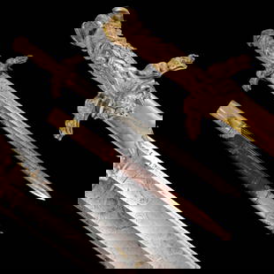 German short hunting sword, P D Luneschloss, Solingen, Germany, second quarter of the 19th century.: German short hunting sword, P D Luneschloss, Solingen, Germany, second quarter of the 19th century. A straight, powerful blade with two fullers on each side. Very high quality decorated with etching
