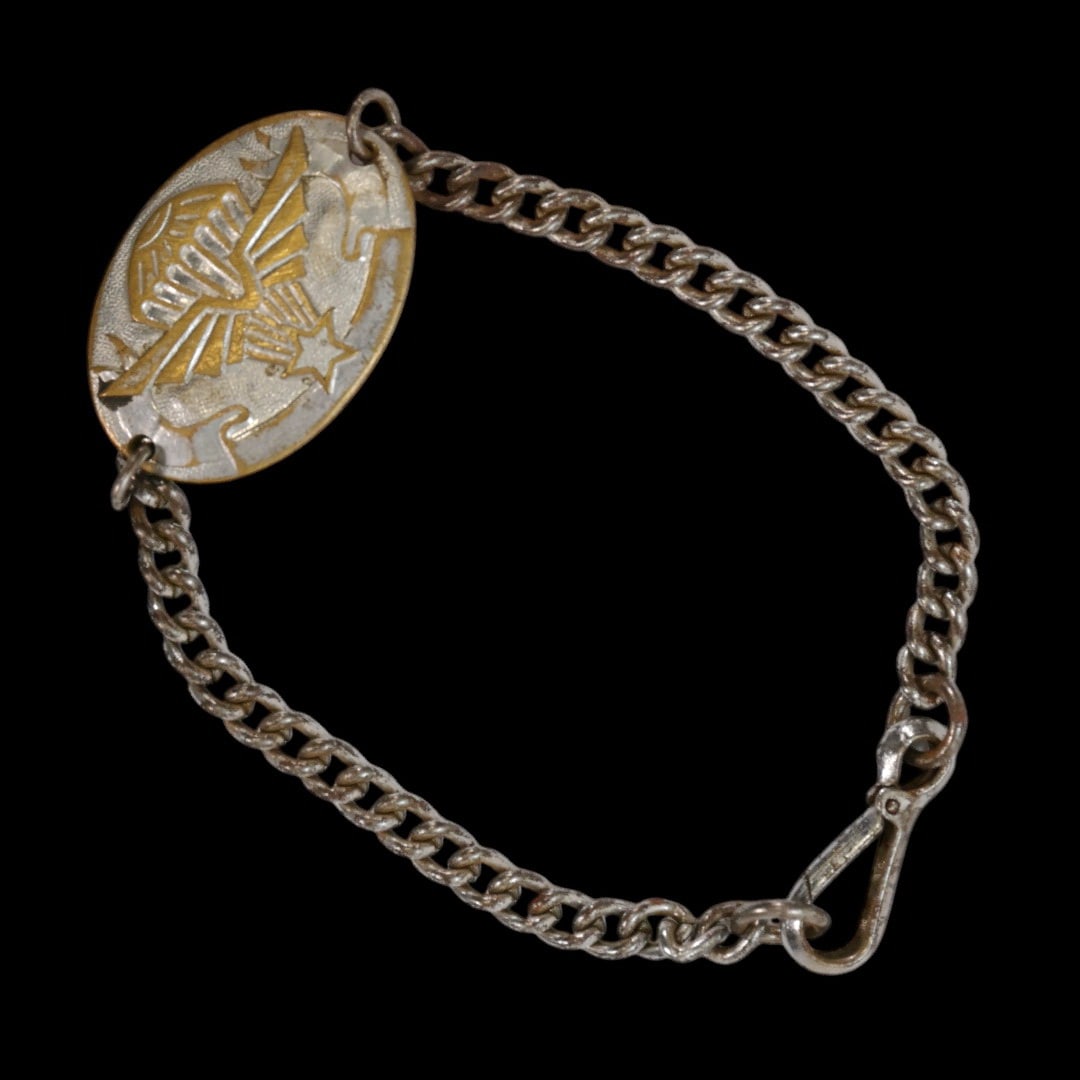 Rare French Paratroopers I.D. Bracelet, Francoise Germain, 1940-1950, Good condition.: Rare French Paratroopers I.D. Bracelet, Francoise Germain, 1940-1950, Good condition.